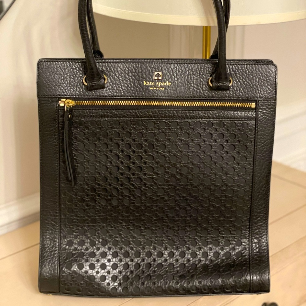 Kate Spade black leather satchel